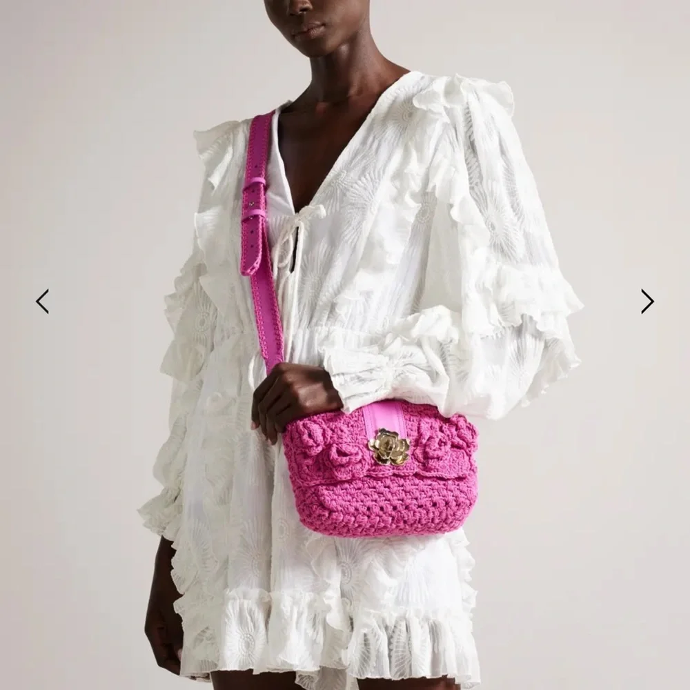 Ted Baker Maglila Knitted Crochet CrossBody Bag. - Picture 2 of 16